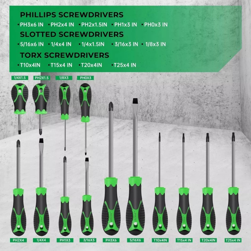 GURADESIGN 107-Piece Magnetic Screwdrivers Set with Case, Screw Driver Set,