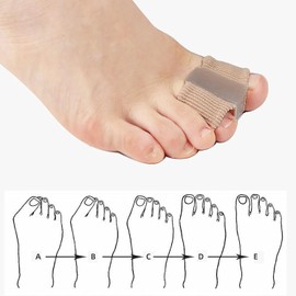 Corrector de Juanetes, 4PCS Alisador de Dedos Cómodo Separador de Dedos de Doble Orificio Protectores de Ensanchador de Dedos Separadores de Enderezamiento Corrección