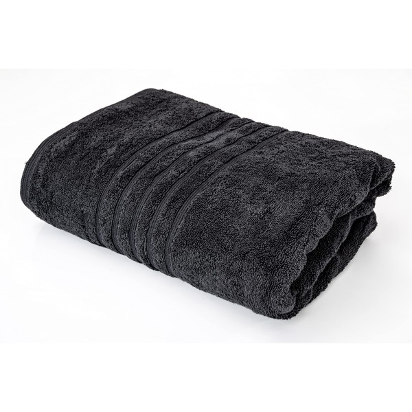 Kalûm Traumstoff Sauna Towel, Bath Towel, 80 x 200 cm, 100% Organic Cotton, GOTS-Certified, 2 Cords (Anthracite)