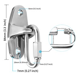 Yyiwhmy 2 Hammock Hooks, Indoor Outdoor High-Quality Stainless Steel Bracket Ceiling Hook Heavy Duty Suspension Hanging Chair for Wooden Beams Suspension 680 kg Capacity for Sandbag Sling Trainer Yoga