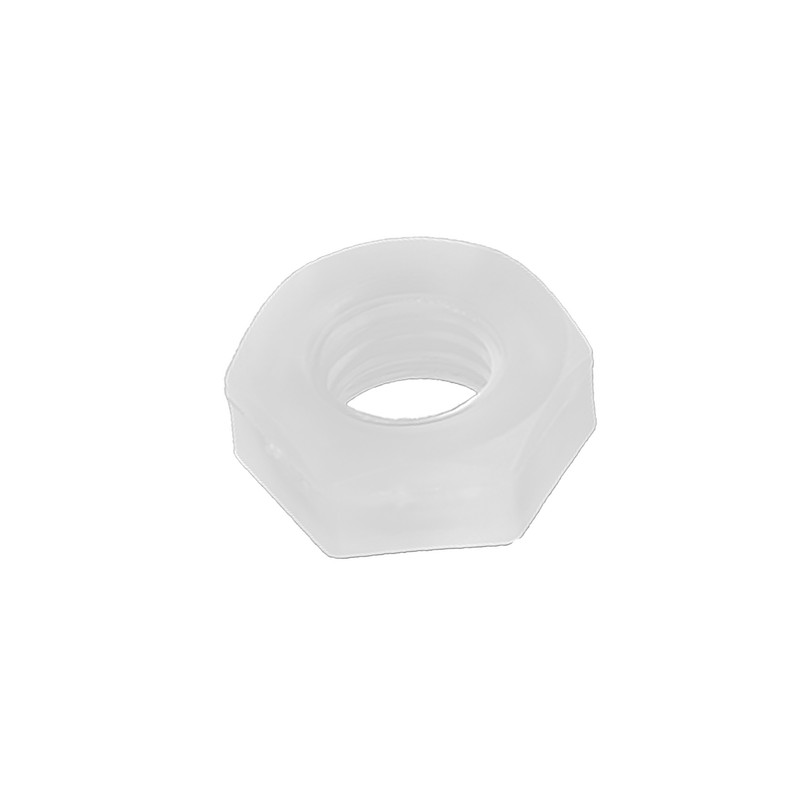 50Pcs Hex Nuts Plastic Environmental Protection Corrosion White Resistance Hexagonal