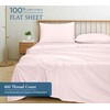 400 Thread Count 100% American Grown Cotton Pink Flat Sheet