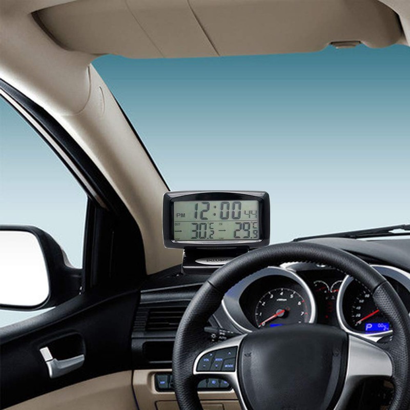 MASO Car LCD Digital Temperature Clock 2 in 1 Indoor