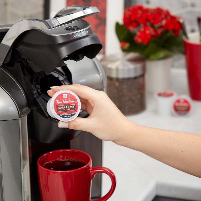 Tim Hortons Dark Roast Coffee, Single-Serve K-Cup Pods Compatible with