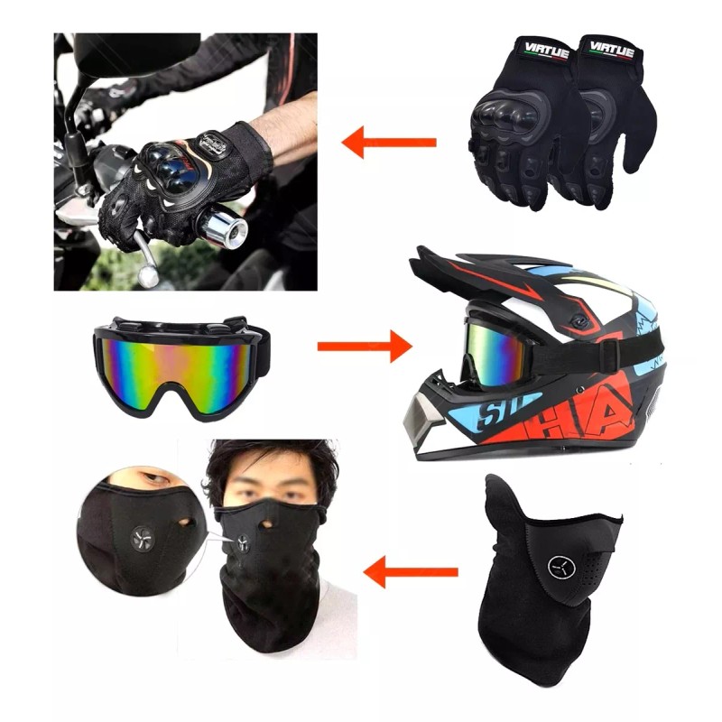 DIUNASENGCH Casco De Motocross Certificado + Regalo