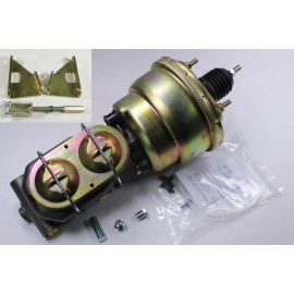 espeedpro21 7" Dual Street Rod Power Brake Booster w/ Master Cylinder & Pushrod Bracket Kit