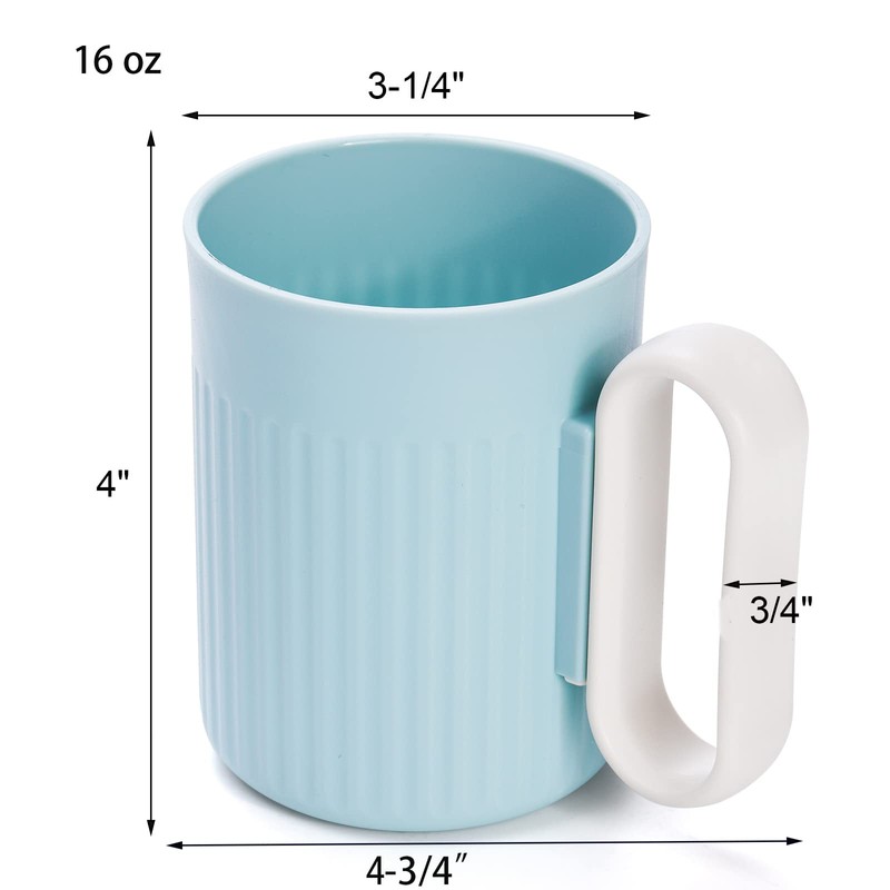 Jucoan 12 Pack Reusable Plastic Coffee Mugs,16 oz Unbreakable Plastic