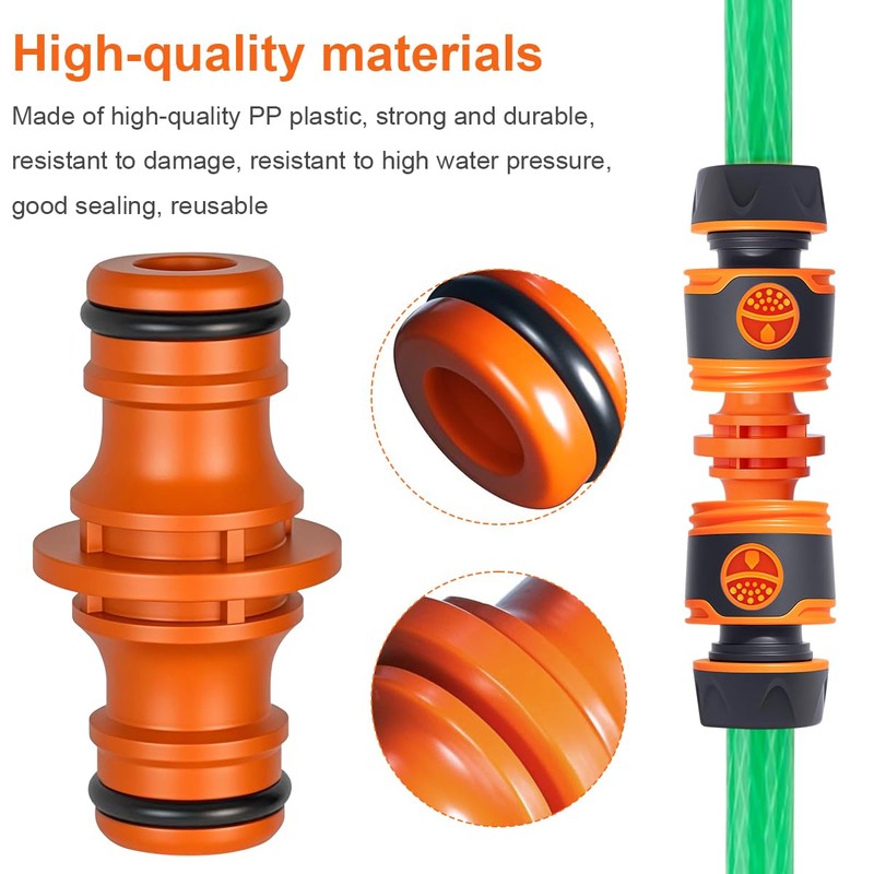 Double Plug Hose Connector, Hose Coupling 1/2 Inch, Extender Coupling