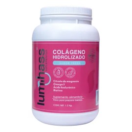 Colágeno Hidrolizado Lumihass Sabor Fresa 1.2 Kg I 48 Porciones I Adicionado Con Omega 3 + Extracto De Aguacate + Magnesio + Acido Hialurónico + Bioti