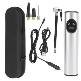 Cordless Air Pump Portable Multifunctional Rechargeable Digital Display Lighting InflatorSilver