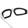 CAHHCA Motorcycle Riding Glasses Clear Lenses with Foam Padding, White