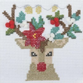 Trimits Mini Counted Cross Stitch Kits, 13 x 13cm (5 x 5in), Reindeer