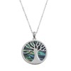BellaMira Abalone Paua Shell Tree of Life Necklace (38mm)