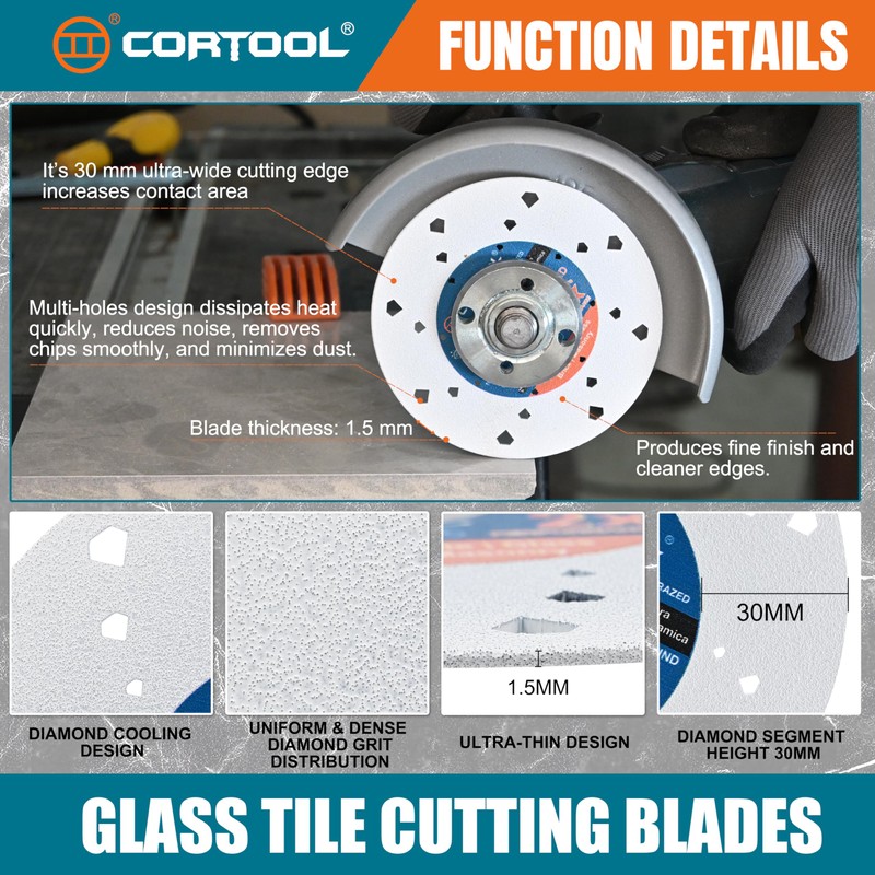 4-1/2 Inch Diamond Saw Blade for Angle Grinder, Tile Glass