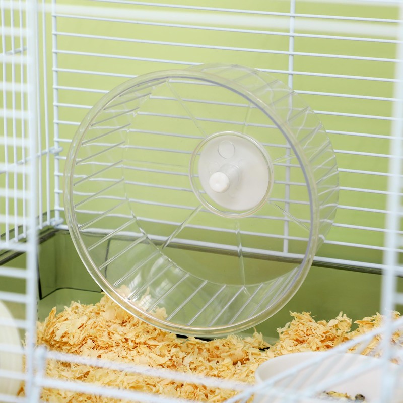 PawHut Hamster Cage, 2 Levels Gerbil Cage, Small Animal Cage