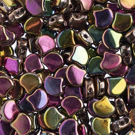 Czech Ginkgo Leaf Bead 7.5mm Crystal/Full Vitex