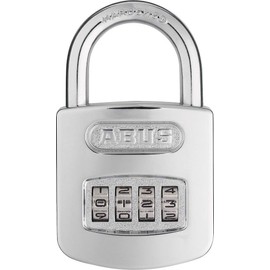 ABUS Combination Lock 160/50HB50 - Padlock with High Shackle and Individually Adjustable Combination Code - 35838 - ABUS Security Level 6 - Silver