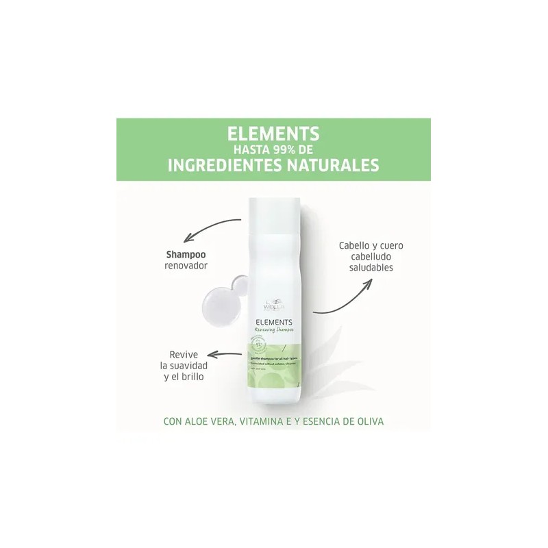 Kit Tratamiento para Cabello Wella Elements Renewing Shampoo Y Mascarilla