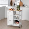 Giantex Kitchen Island Cart on Wheels with Storage, Bar Serving