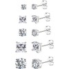 Dochais Stud Earrings for Women Men with Sterling Silver Post,