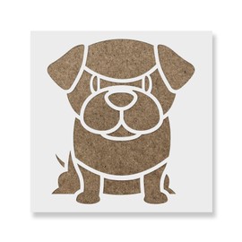 Cartoon Pug Stencil - Dog Art, Create Adorable Doggy Stencil Designs Effortlessly, Pet Stencil