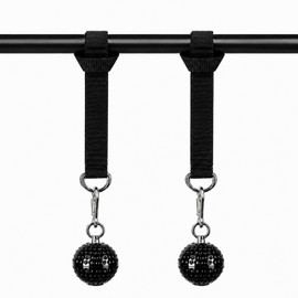 Unittype 2 Pack Non Slip Pull Up Grip Balls Rock Climbing Hand Grips Strength Trainer Ball with Straps, Forearm Exercise Equipment for Chin Up Bar Kettlebell Barbell Home Gym Fitness Workout
