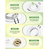 10x Modern Recessed Spotlight Frame, GU10 Recessed Lights, Includes GU10