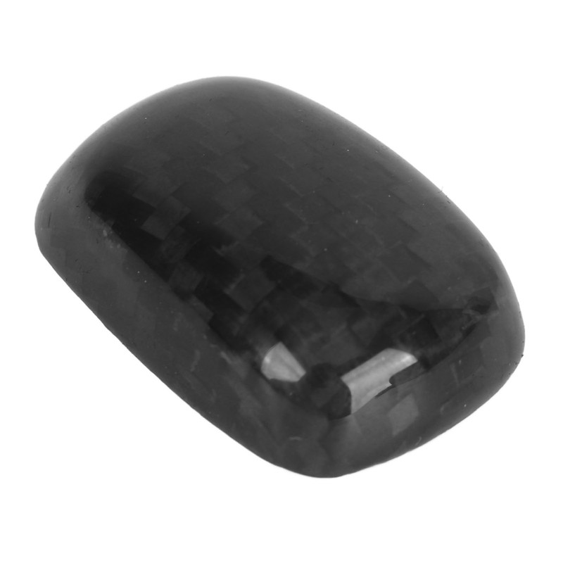 Gear Shift Knob Unlock Button Cover Carbon Fiber Shifter Lever
