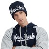 New York 3D Embroidery Classic Cuffed Knit Hat Beanie Toque