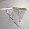 Wake Sangyo Triangle Shelf Bracket, White, 9.8 x 11.8 inches