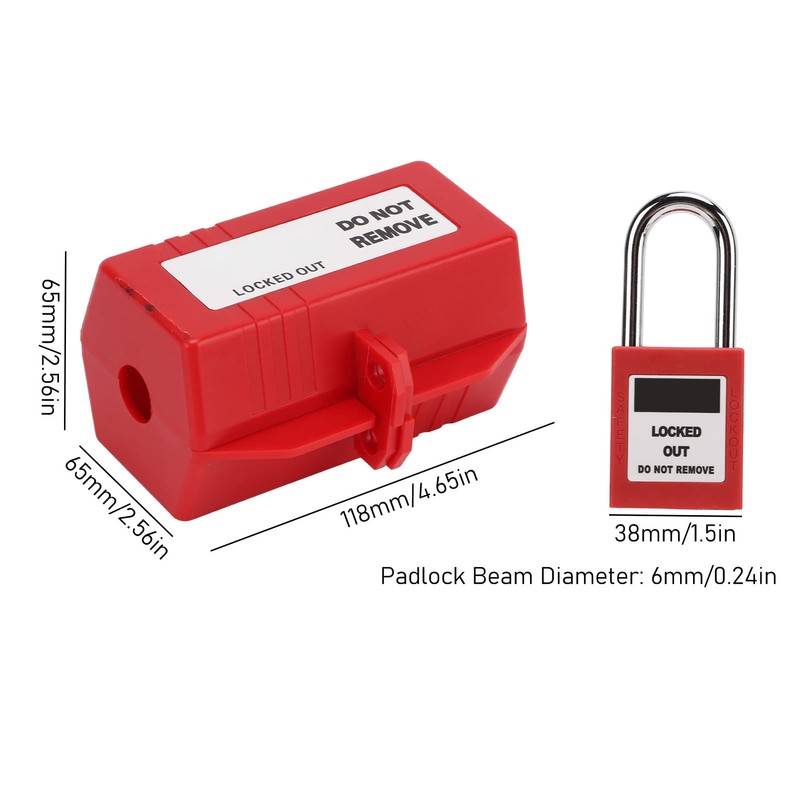 Plug Lock Box with Padlock 100?220V Electrical Plug Lockout Device