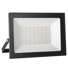 Zelvia 50W LED Outdoor Flood Light,IP65 Waterproof Exterior Flood Light,6500K Cold White Lamp Extra Bright for Outdoor Yard,Garden,Patio,playgroud
