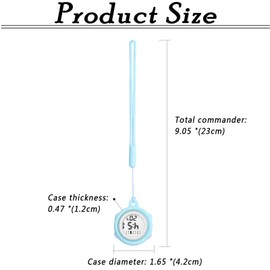 Aroncent Silicone Digital Fob Watch: Outdoor Sport Waterproof Pocket Hanging Lapel Clip-On Watches - Mountaineering Backpack Buckle Watch - Blue