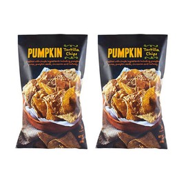 Pumpkin Tortilla Chips by Trader joe 7 oz each - Pack of 2