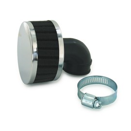 FEZ Air Filter Sport Black / Chrome Look 90° Angle / 32 mm Angle Suitable for All Mopeds