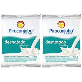 Piracanjuba Leite Desnatado em Po || Skimmed Milk Powder (Pack of 2)