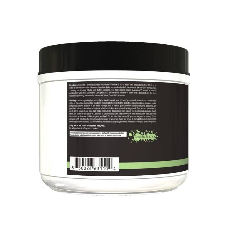 CONTROLLED LABS Green Magnitude, Synergistic Creatine Formula, Promotes Strength, Stamina,