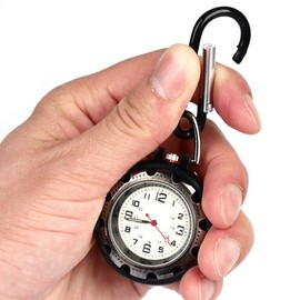 WONOLO Clip on Carabiner Luminous Face FOB Digital Watch for Sport Nurses Paramedics