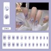 Domiya Z483 Nail Tip, 3D Nails, 24 Pieces, Very Short,