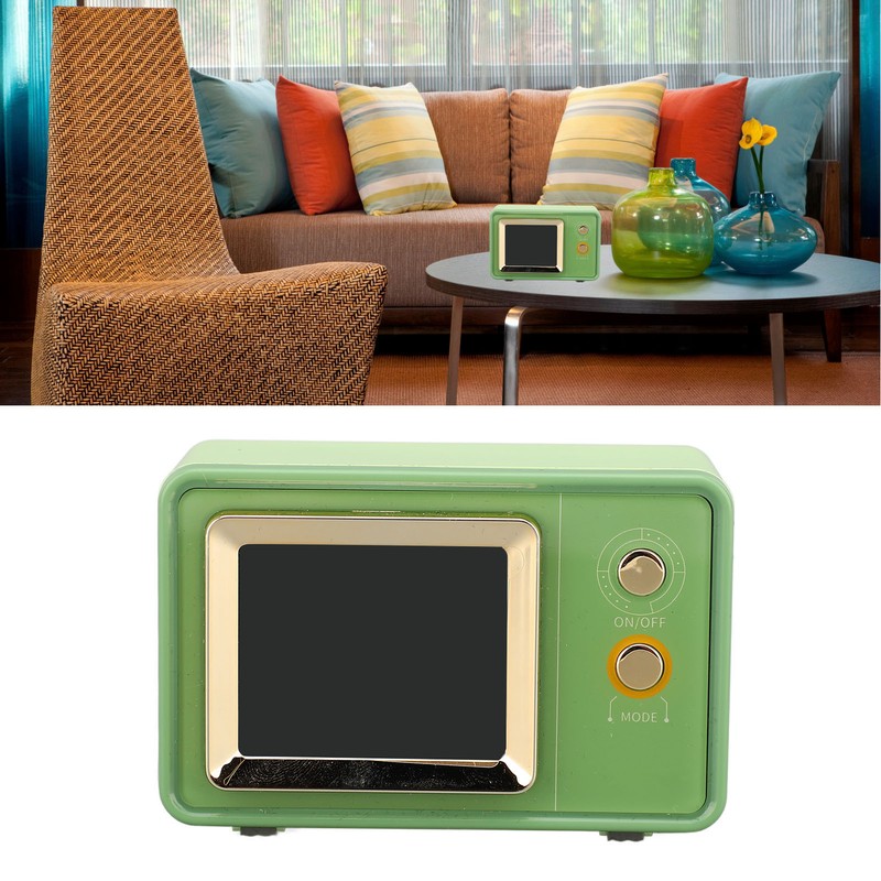 Retro Speaker TV Shaped Multifunctional Fashionable Time Speaker for Home