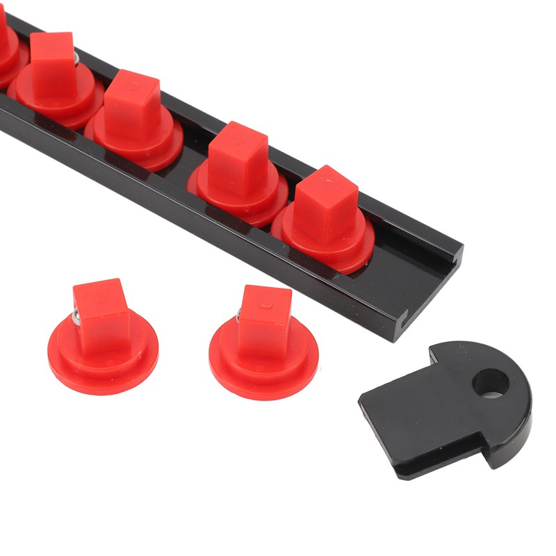 6pcs Socket Organizer 360° Swivel Removable End Cap 1/4 Inch