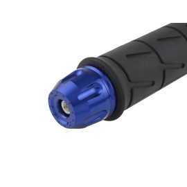 POSH 032177-01 Motorcycle Goods Handlebar End Universal Revolver End (Outer Diameter 1.1 inches (29.5 mm) Handle Inner Diameter 0.5 - 0.7 inches (14 - 19 mm), Blue