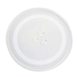GC GLOBALCOMMERCE Piatto in Vetro Universale Girevole da 24,5 cm per Forno a Microonde Con 3 Fissaggi, PIA245