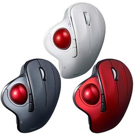Nakabayashi MUS-TBIF182W Digio 2 Trackball Mouse with Adjustable Angle, Bluetooth 5.0, 5 Buttons, Optical, White