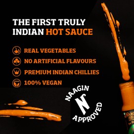 NAAGIN Indian Hot Sauce – The Original (230g, 8.11 oz) | Classic Hot & Sweet | Medium Spicy | Made with Premium Sankeshwari Chillies