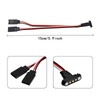 3Pcs RC Models JR Extension Cable, 1-to-2 Y Magnetic Snap-on