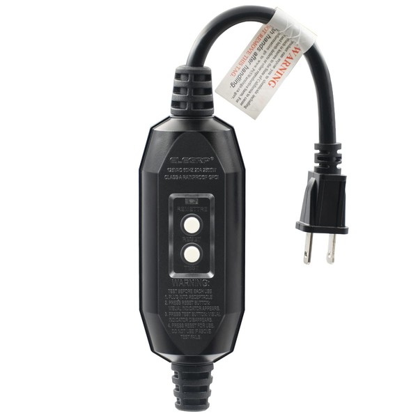 ELEGRP G1215CM2 G20CMR Patented Auto-Monitoring GFCI Replacement Plug Inline Assembly,