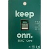 Onn – 128GB SDXC Memory Card, 100MB/s Read / 55MB/s Write, Class 10, U3