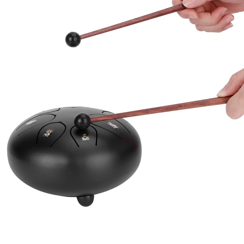 6in Tongue Drum 8‑Tones Ethereal Hand Pan Drums with Drumstick
