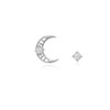 [Custom Made] Aries Dear Moon Diamond Unbalanced Constellation Earrings OTE120613B